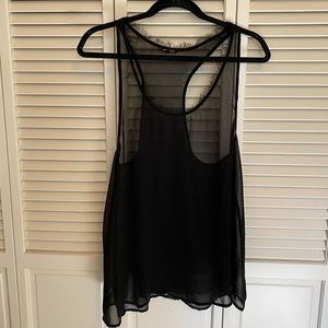 Black sheer tank top